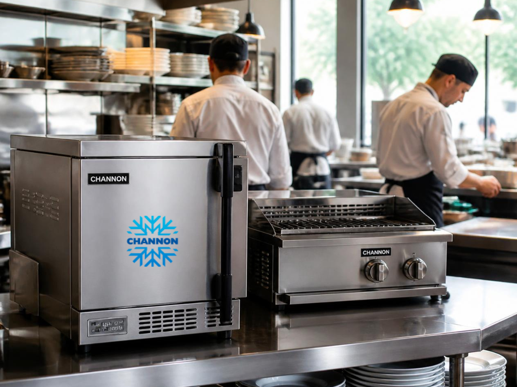 Compact commercial griddle and gas oven installed in a small restaurant kitchen. commercial kitchen design sydneyCafe setup services, commercial cooking equipment sydney, commercial food processors, commercial griddles, commercial gas ovens, commercial baking equipment, bakery equipment
